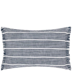 Yard Tide Navy Textured Stripe Cushion